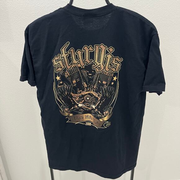 Sturgis Black Hills Rally 2008 Men's LG Motorcycle Graphic T-shirt - Picture 4 of 5